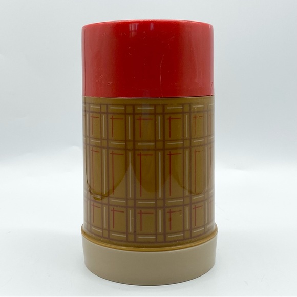 Vintage 1970s Aladdin Plaid Thermos Pint Size - Picture 3 of 13